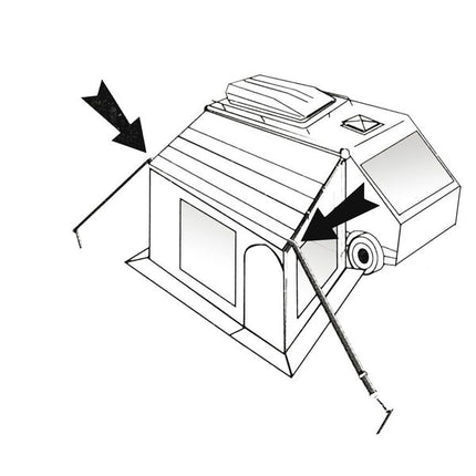 Bo-Camp Tie-Down Kit Universal Clips 2 Pieces of 3.5 Metres
