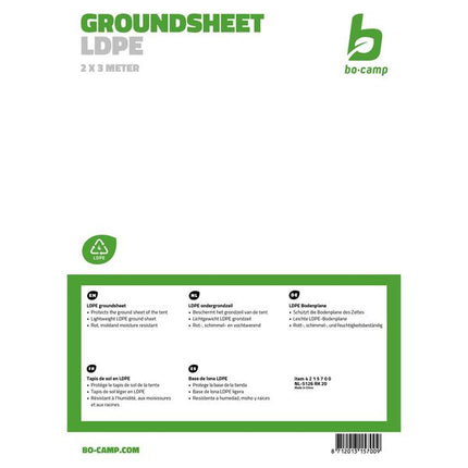 Bo-Camp Groundsheet Tarpaulin Transparent 2x3 Metres