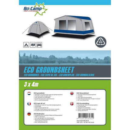 Bo-Camp Ground Cloth Eco Black 4x3 Metres