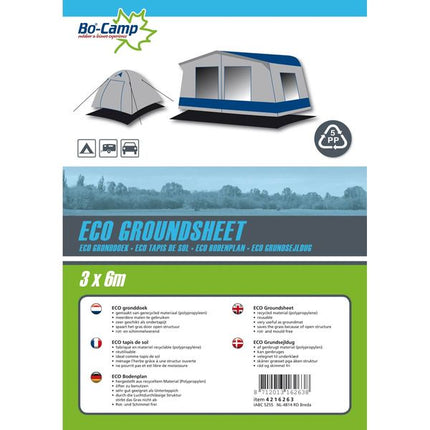 Bo-Camp Ground Cloth Eco Black 6x3 Metres
