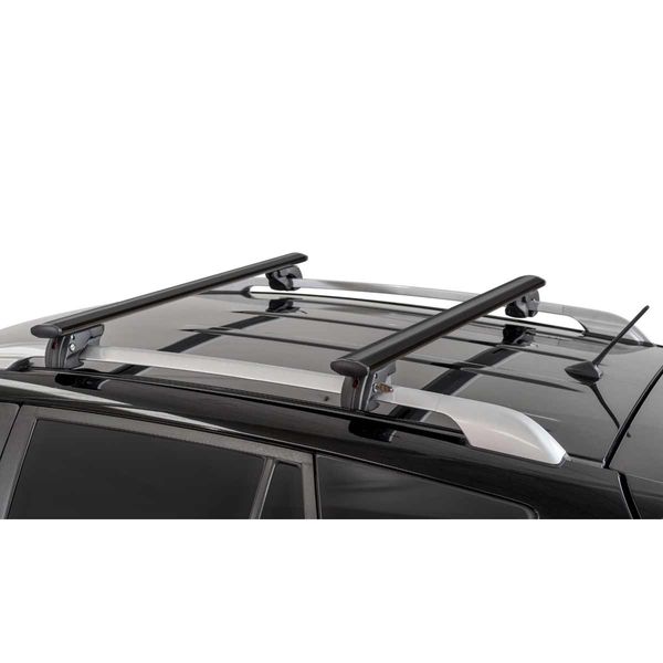 Menabo Jackson Black Raised Rail Roof Bar 1200mm (90kg Max.)