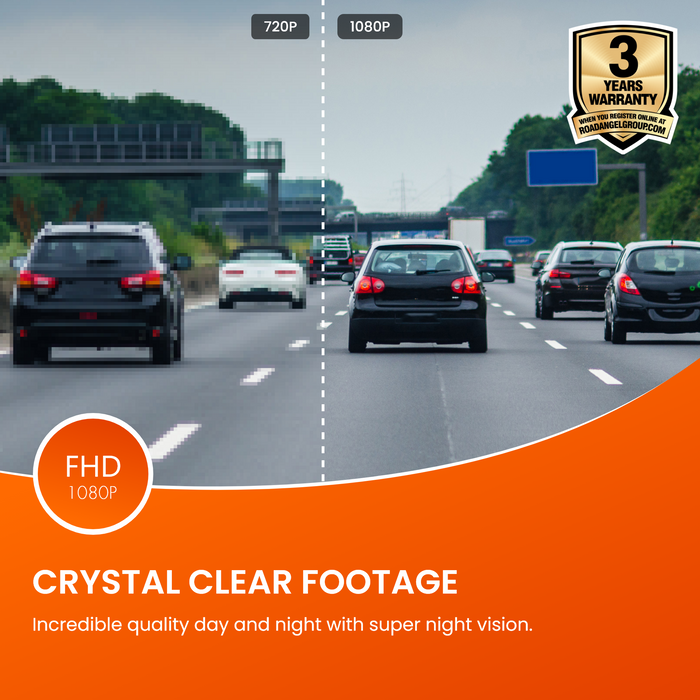 NEW - Road Angel Halo Start 1080p Full HD Compact Dash Cam With Quick Release Mount