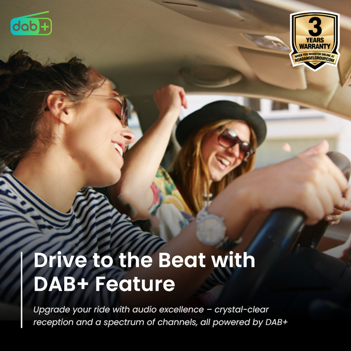 Road Angel Car Stereo Car Play/Android Auto, DAB+