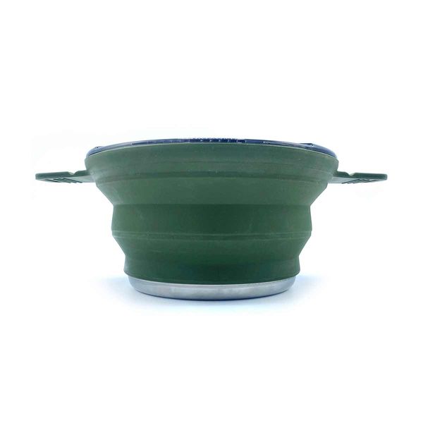 Wolf Outdoors EzyStow Collapsible Cooking Pot 2.5L Olive Green