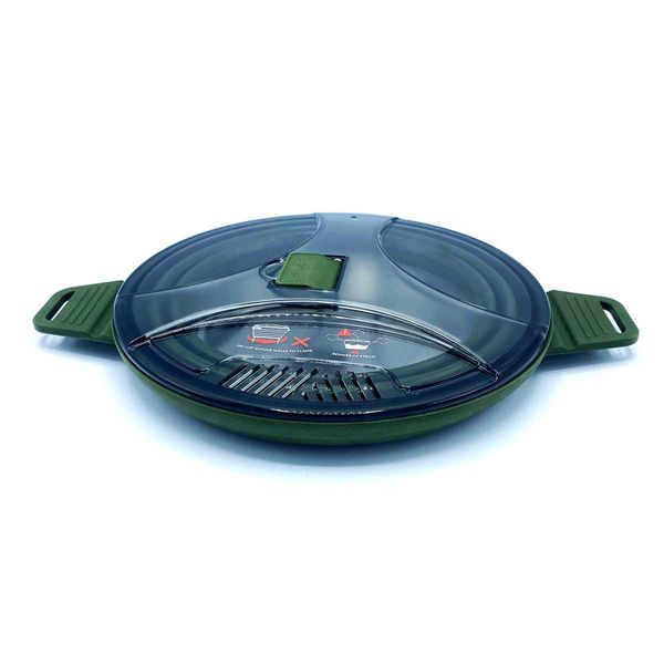 Wolf Outdoors EzyStow Collapsible Cooking Pot 2.5L Olive Green