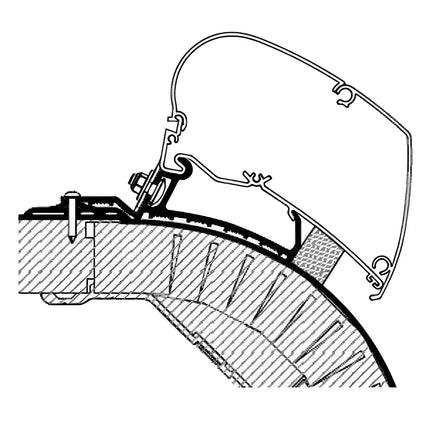 Thule Awning Roof Adapter For Laika Ecovip / Kreos Motorhome