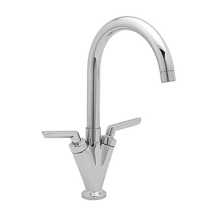 AG Swan Twin Lever Kitchen / Galley Monoblock Mixer Tap Chrome - Letang Auto Electrical Vehicle Parts