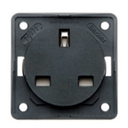 Berker 230V UK Mains Socket- Anthracite - Letang Auto Electrical Vehicle Parts