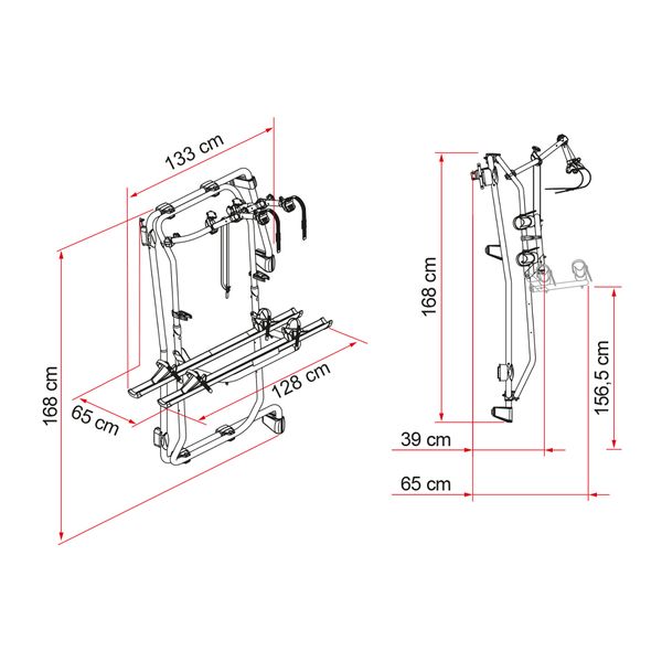 Fiamma Carry-Bike Frame Sprinter 3 Bikes Aluminium - Letang Auto Electrical Vehicle Parts