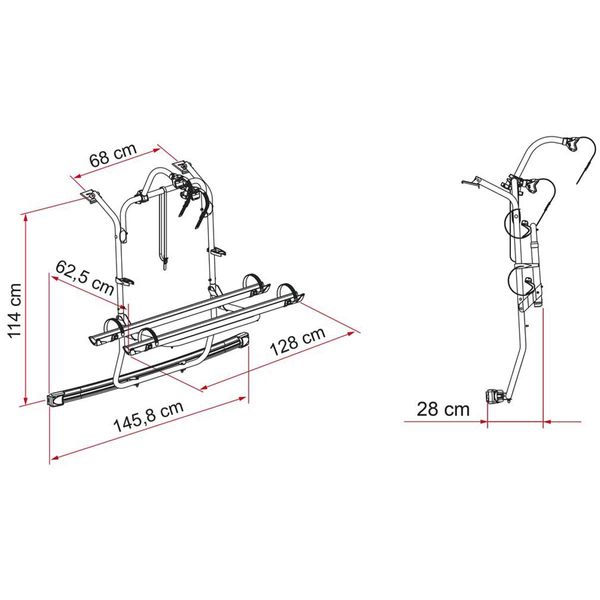 Fiamma Carry-Bike PSA Deep Black (02096-28A) - Letang Auto Electrical Vehicle Parts