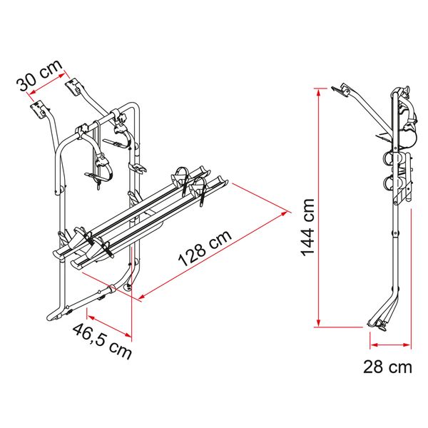 Fiamma Carry-Bike VW T5 / T6D Rack Deep Black - Letang Auto Electrical Vehicle Parts