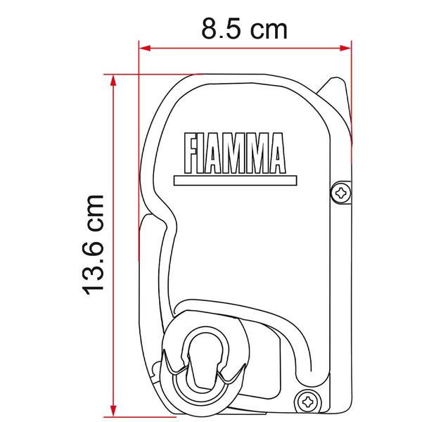 Fiamma F45S 300 Awning without Brackets Deep Black, Royal Grey - Letang Auto Electrical Vehicle Parts
