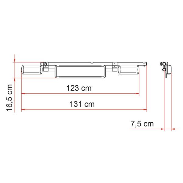 Fiamma Licence Plate Carrier (06146C01-) - Letang Auto Electrical Vehicle Parts