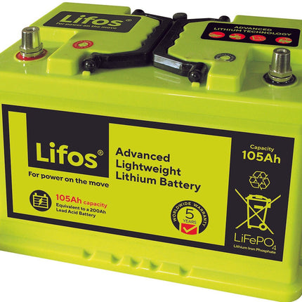 Lifos 105 Lithium leisure Battery advanced Lightweight 105AH LB0105 - Letang Auto Electrical Vehicle Parts
