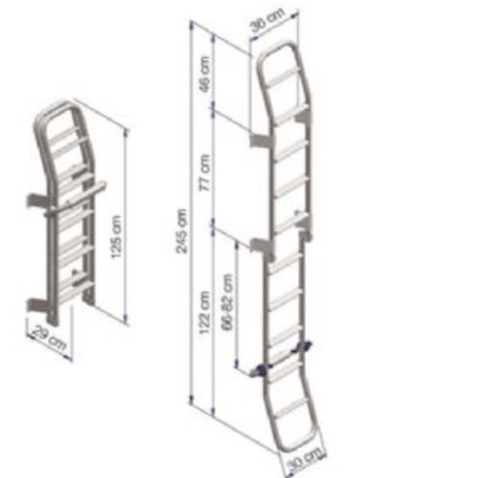 Thule Ladder 10 steps double - Letang Auto Electrical Vehicle Parts