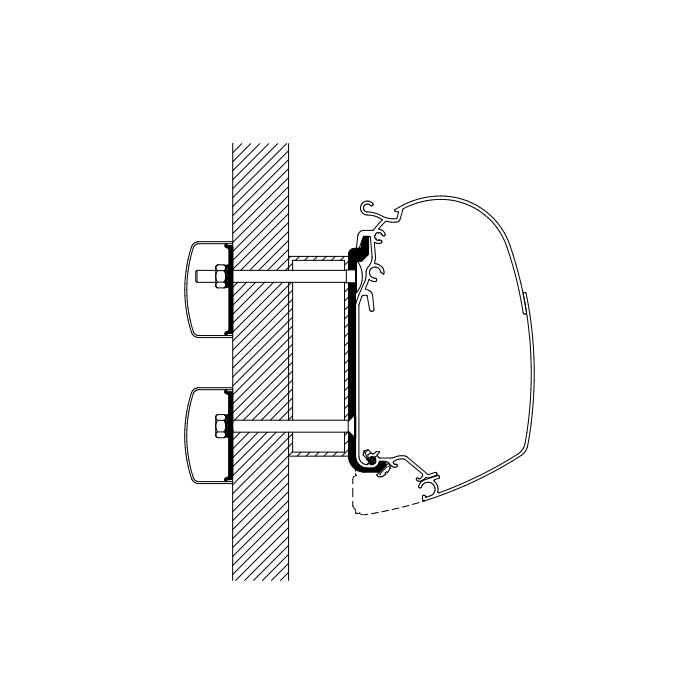 Thule Omnister Wall Mounting Awning Adapters For Eden. - Letang Auto Electrical Vehicle Parts