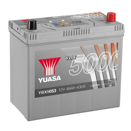 Yuasa YBX5053 car battery silver 12V 48AH - Letang Auto Electrical Vehicle Parts