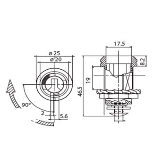 Zadi Compartment Lock - 180 Operation - Letang Auto Electrical Vehicle Parts
