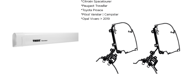 Thule Omnistor 4200 White Awnings & Vehicle Specific Adapters