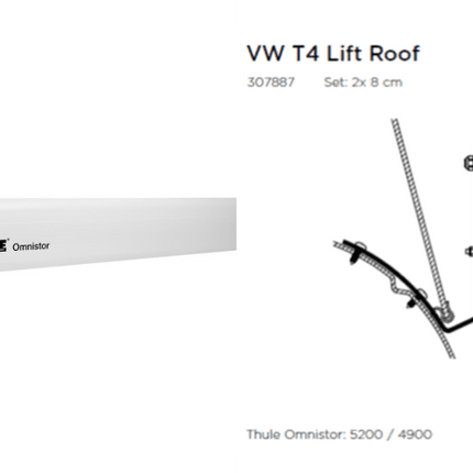 Thule Omnistor 4200 White Awnings & Vehicle Specific Adapters