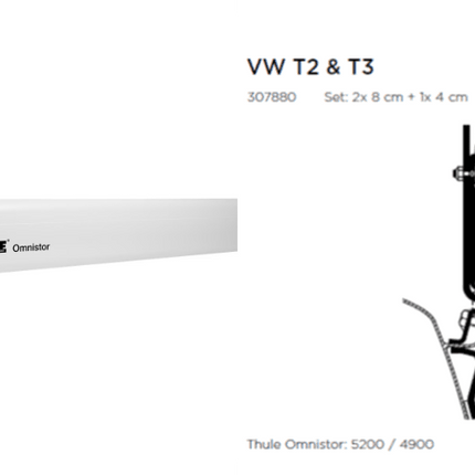 Thule Omnistor 4200 White Awnings & Vehicle Specific Adapters