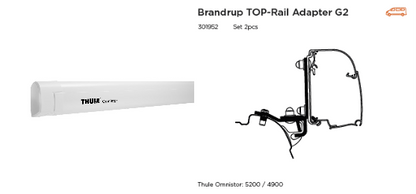 Thule Omnistor 4200 White Awnings & Vehicle Specific Adapters