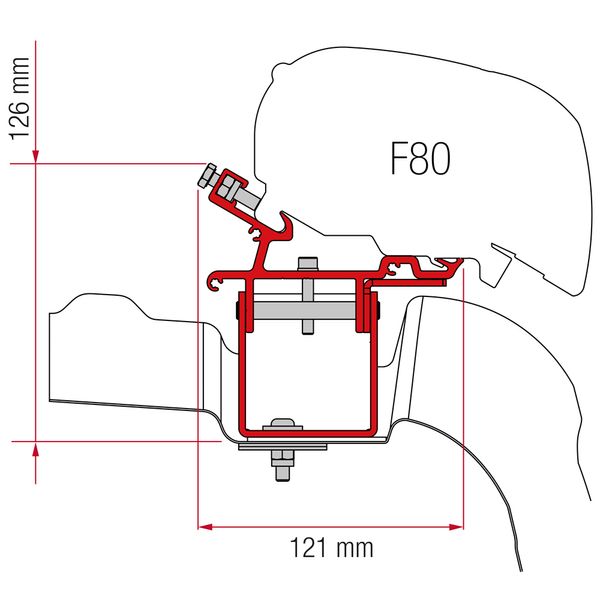 Fiamma Kit for VW Crafter / Man L3 H3 No Roof Rail