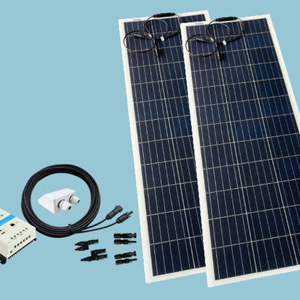 300W ETFE Flexible Solar Slimline - Narrowboat Kit