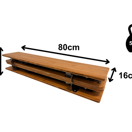 Olpro Bamboo Camping Table 4 Folding 80cm x 60cm