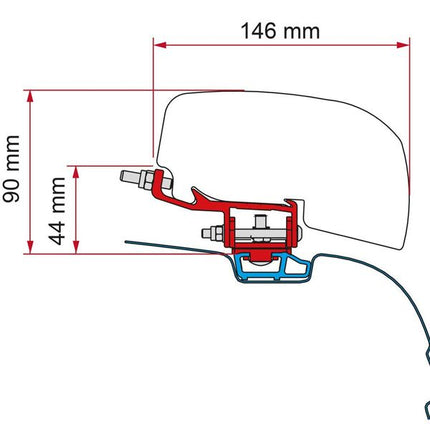 Fiamma F40van Awning Kit VW T5/T6 Transporter Multirail (98655Z165)