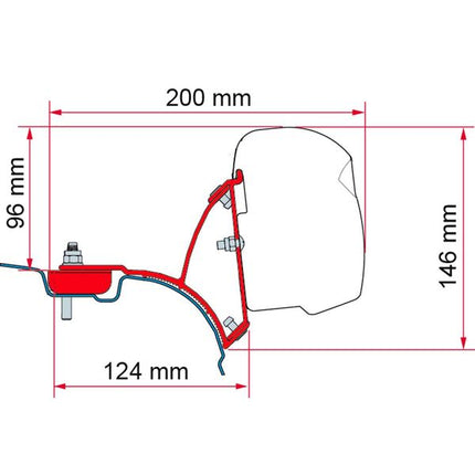 Fiamma F43van Kit VW T5/T6 Vehicles RHD Black Finish (98655A648)