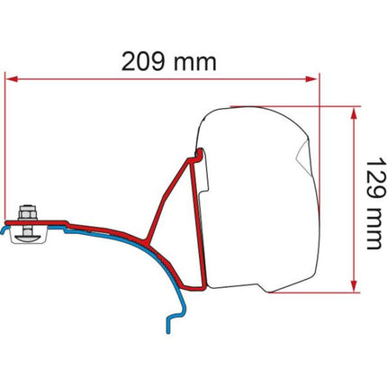 Fiamma F43van Kit VW T5/T6 Multivan with C Rail RHD Black (98655A739)