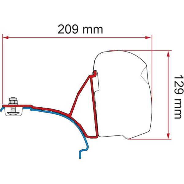 Fiamma F43van Kit VW T5/T6 Multivan with C Rail RHD Black (98655A739)