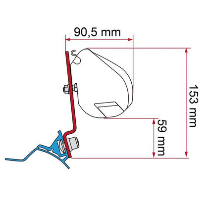 Fiamma F35/F45s/F43van Kit for Stellantis Westfalia Rail (98655Z199)