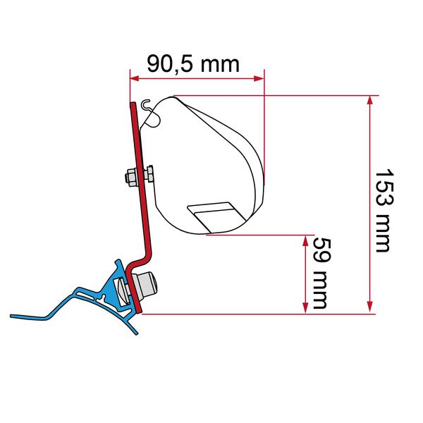 Fiamma F35/F45s/F43van Kit for Stellantis Westfalia Rail (98655Z199)