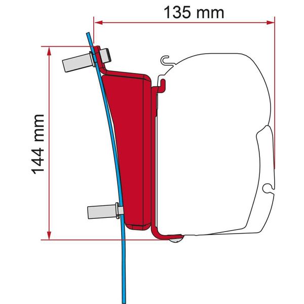 Fiamma F45s Bracket Kit for LHD Ford Transit H3 (98655Z176)