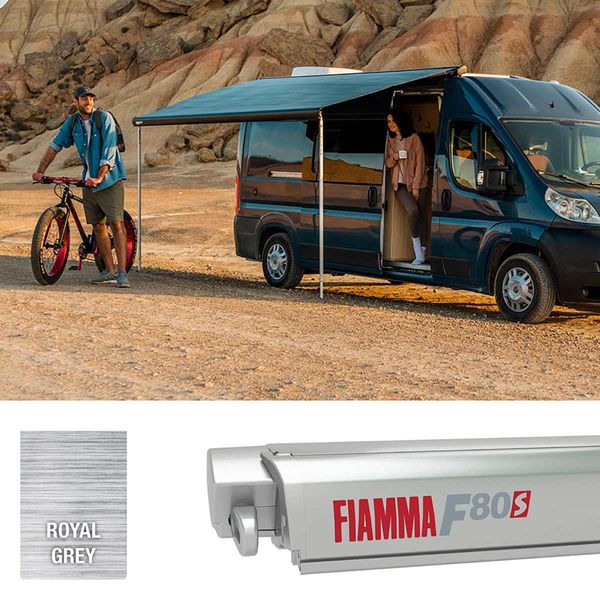 Fiamma F80s 450 Awning Titanium - Royal Grey Fabric (07832G03R)
