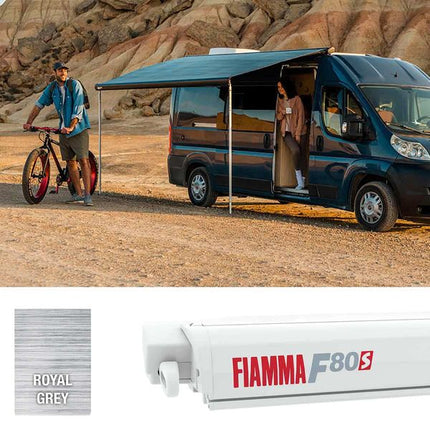 Fiamma F80s Ducato 400 Awning Polar White - Royal Grey (07830Q03R)