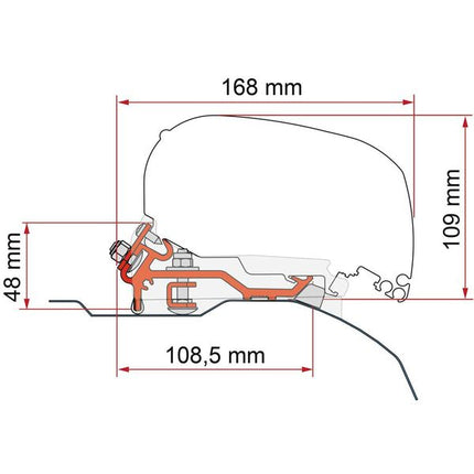 Fiamma F80s Kit Ducato/Jumper/Boxer ≥ 2006 Black (98655Z150)