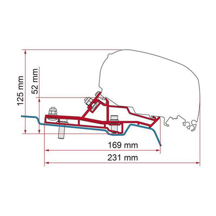 Fiamma F65/F80 Kit Ford Transit Van H2-L3 RHD (98655Z189)