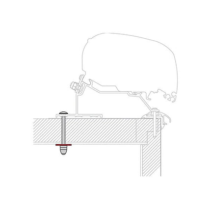 Fiamma F80s Adapter Kit for LMC Caravan Roof (98655Z100)