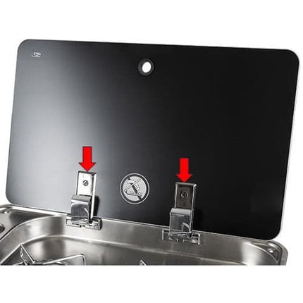 CAN glass lid replacement hinge 2000008 single piece for FO5010 appliances