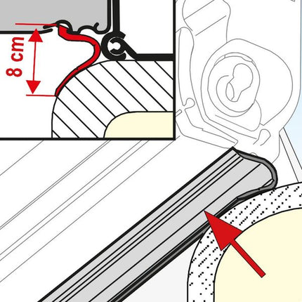 Fiamma Rain Guard Lower 20m Roll (06299-02-)