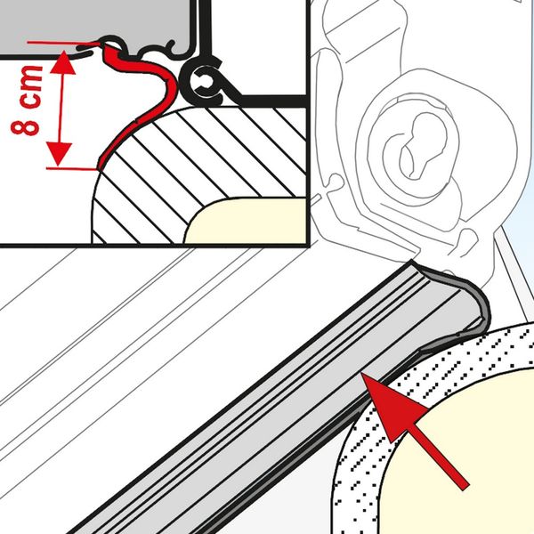 Fiamma Rain Guard Lower 20m Roll (06299-02-)