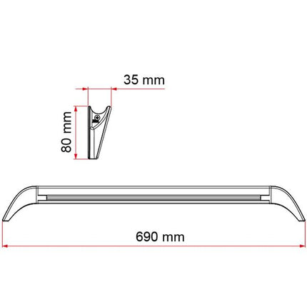 Fiamma LED Awning Light Gutter Cool White (98655A607)