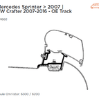 Mercedes Sprinter 2007  / VW Crafter Adapter 2007-2024 (OE Track)