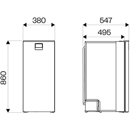 Indel B Elite EL86 Compressor Fridge Freezer (85 Litre / 12V / 24V