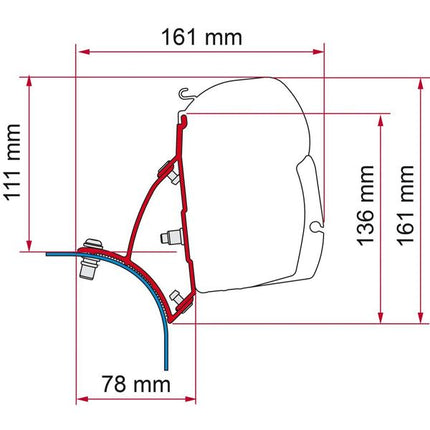 Fiamma F43van Kit for VW T5/T6 Transporter Lift Roof RHD (98655A160)