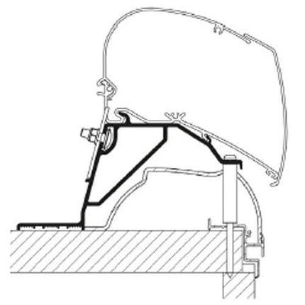 Thule Roof Mounting Adapter for Hobby Caravan.