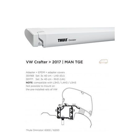 Thule 6300 Campervan Awning Wind-Out | Installation Available | Motorhome & Van